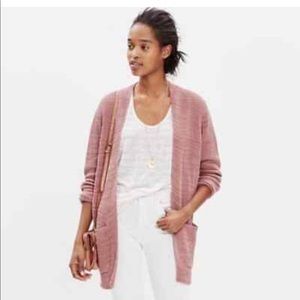 Madewell Linen Dusty Pink Postscript Cardigan XXS